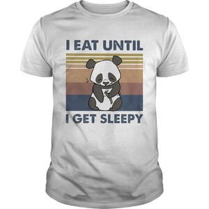 I Eat Until I Get Sleepy Panda Retro Shirt